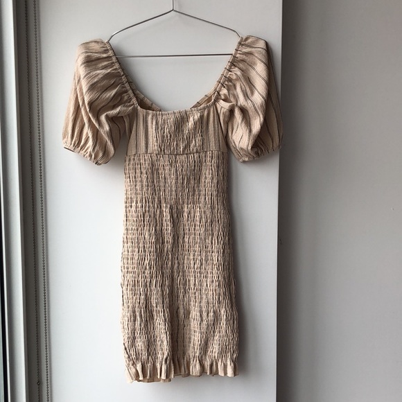 NWT Bershka Striped Smocked Mini Dress! - Picture 8 of 14